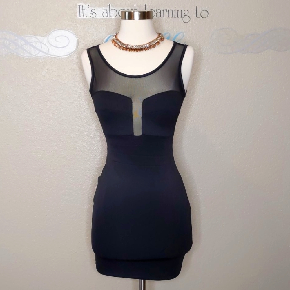 TRAC Midi Black Dress Size Small